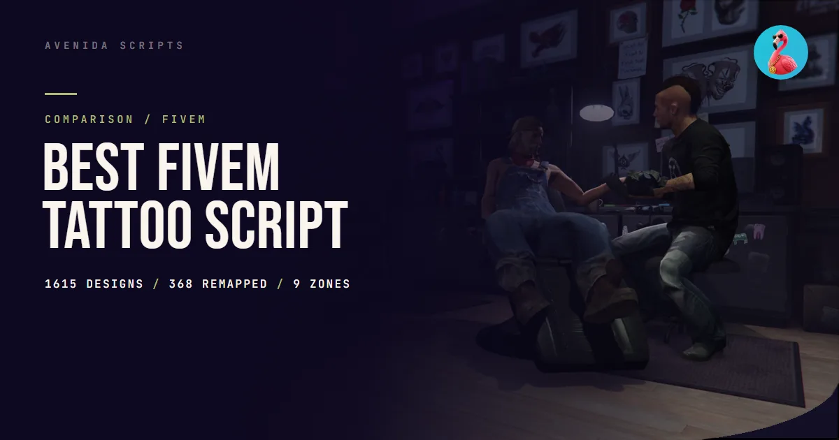 FiveM tattoo script: catalogue, zones and laser in 2026